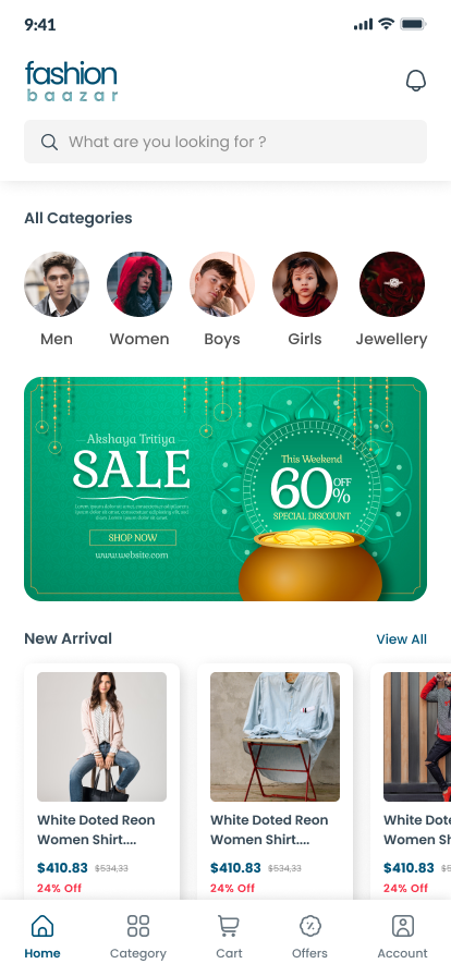 Fashion Bazaar - Fresh Flutter App Ui Template for Online Shopping by ...