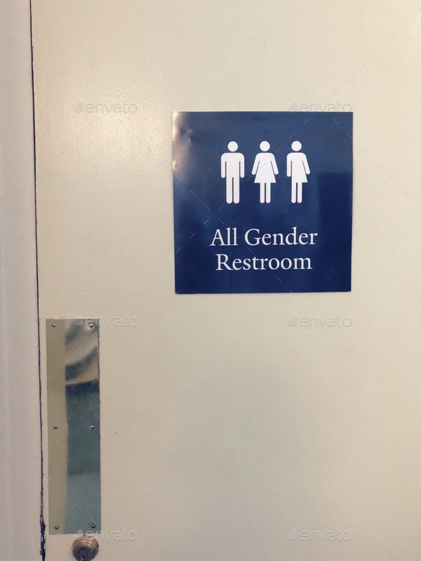 All gender restroom. Inclusion and diversity in communities.