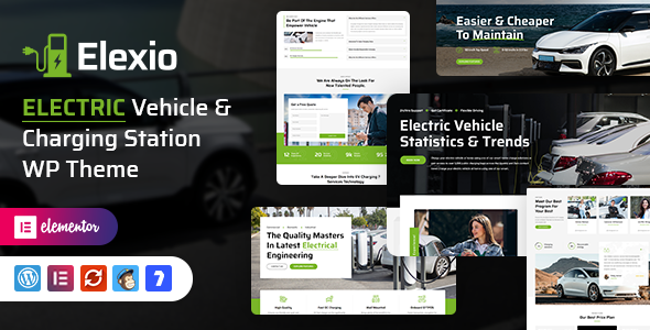 Elexio - Electric Mobility WordPress Theme + RTL