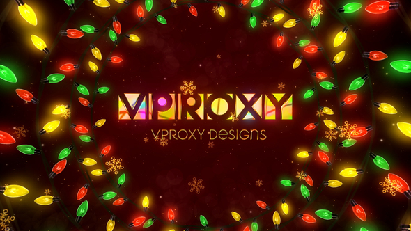 Christmas Lights Logo Opener