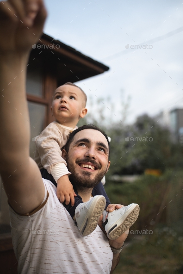 Father And Son Spend Time Together Happy Fatherhood Fathers Day