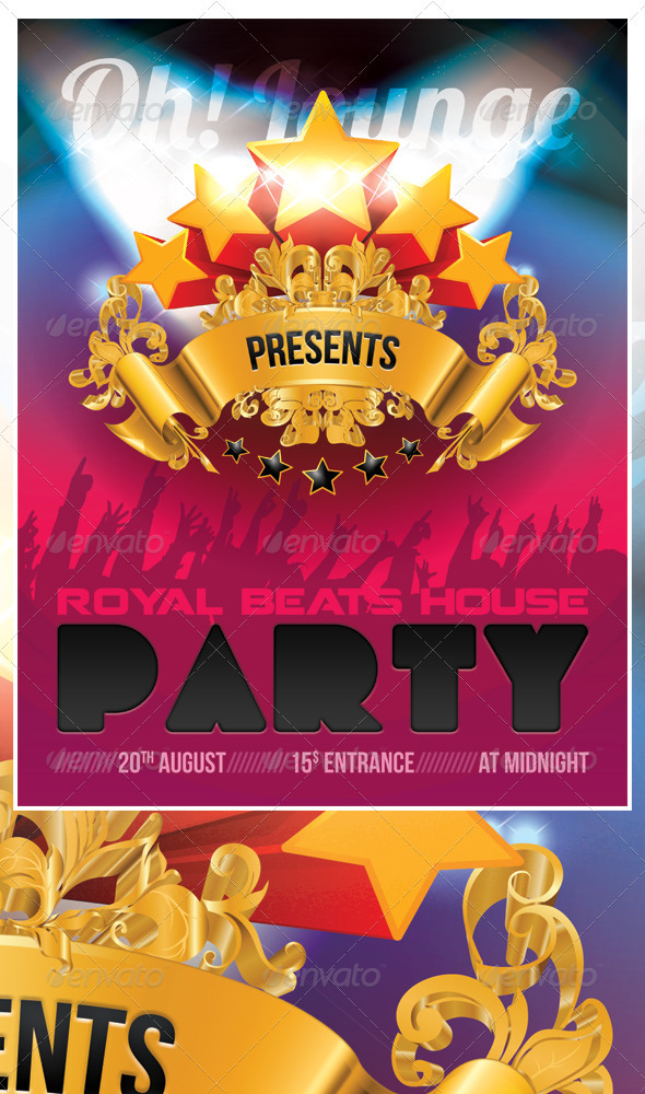 Royal House Party Flyer - Clubs & Parties Events