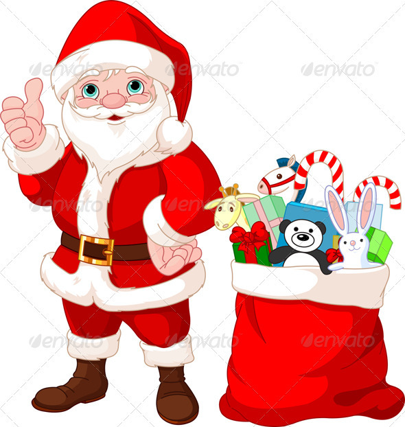Santa Claus and gifts - Christmas Seasons/Holidays