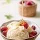 Homemade caramel vanilla ice cream with flowing syrup - PhotoDune Item for Sale