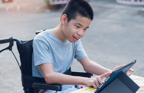 Skills development of children with disabilities - Stock Photo - Images