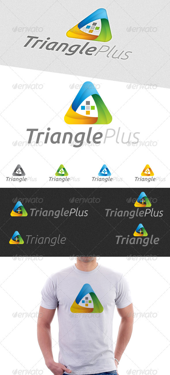 Triangle Plus Logo - Symbols Logo Templates
