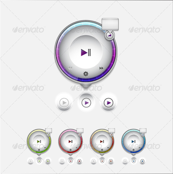 Multimedia Player UI Tooltip - Technology Conceptual