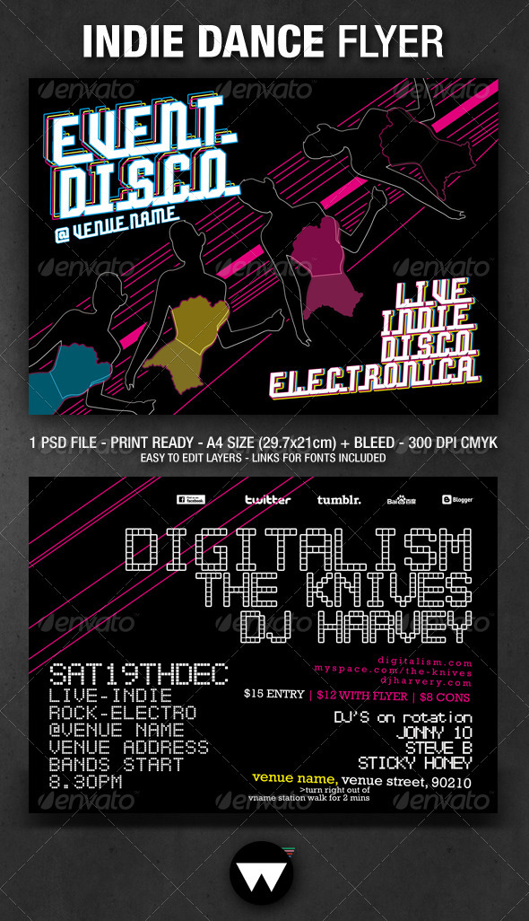 Indie Dance Flyer - Clubs & Parties Events