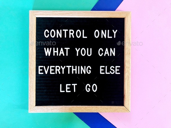 Positive quote about taking it easy and letting go