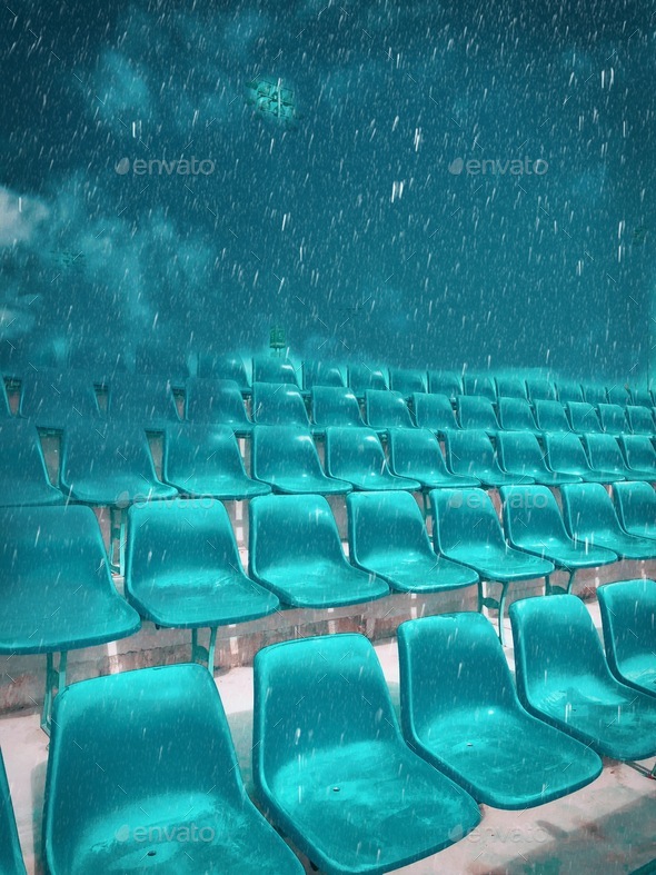 Outdoor stadium seats - Stock Photo - Images