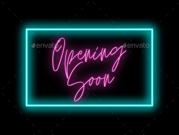 Opening soon neon digital signage
