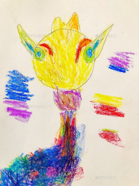 Kid’s giraffe drawing