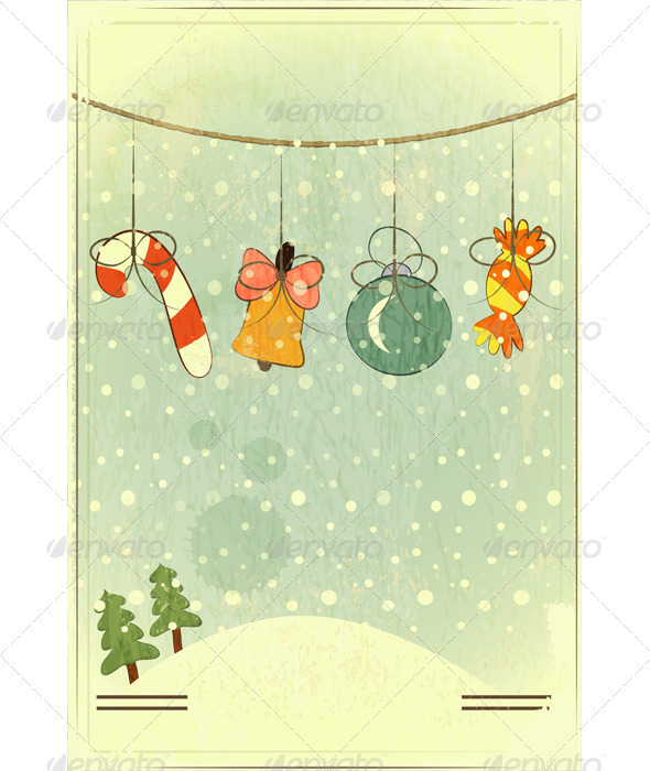 Christmas Retro Postcard - Christmas Seasons/Holidays