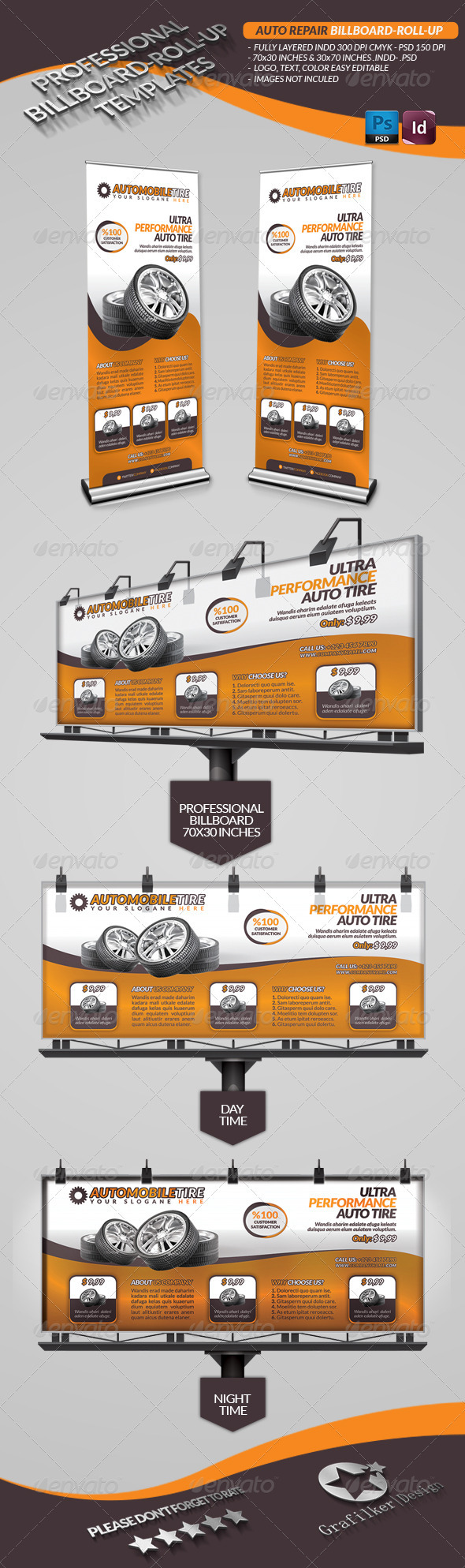 Automobile Repair Billboard By Grafilker Graphicriver