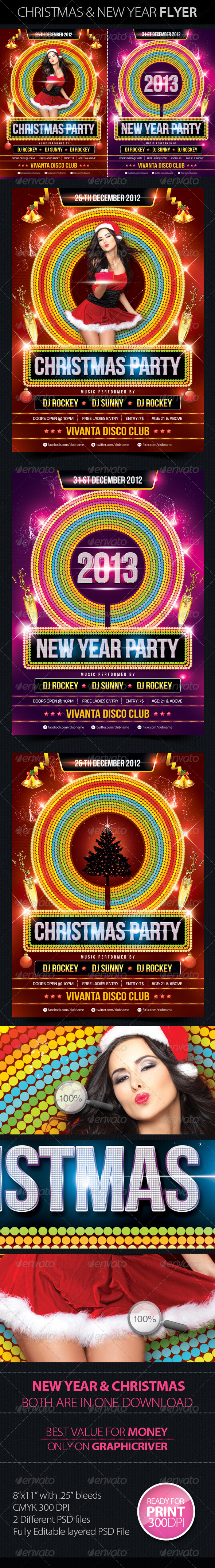 Christmas & New Year Party Flyers - Clubs & Parties Events