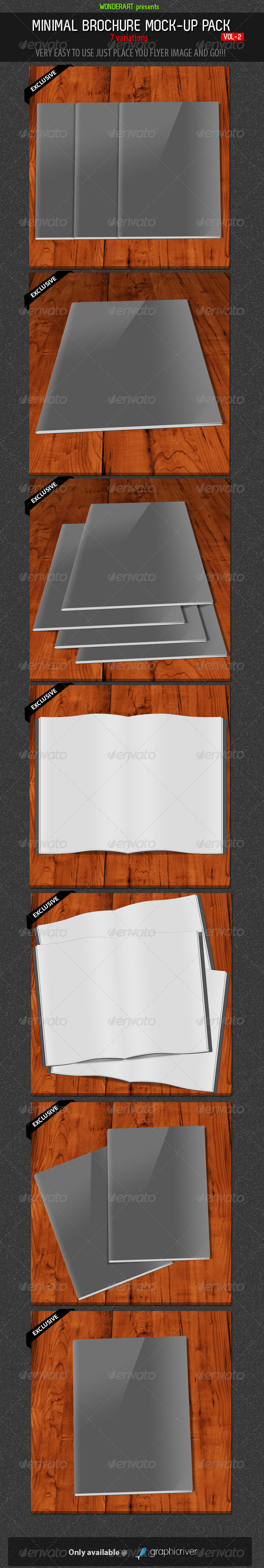 Minimal Brochures Mock-up Pack - 2