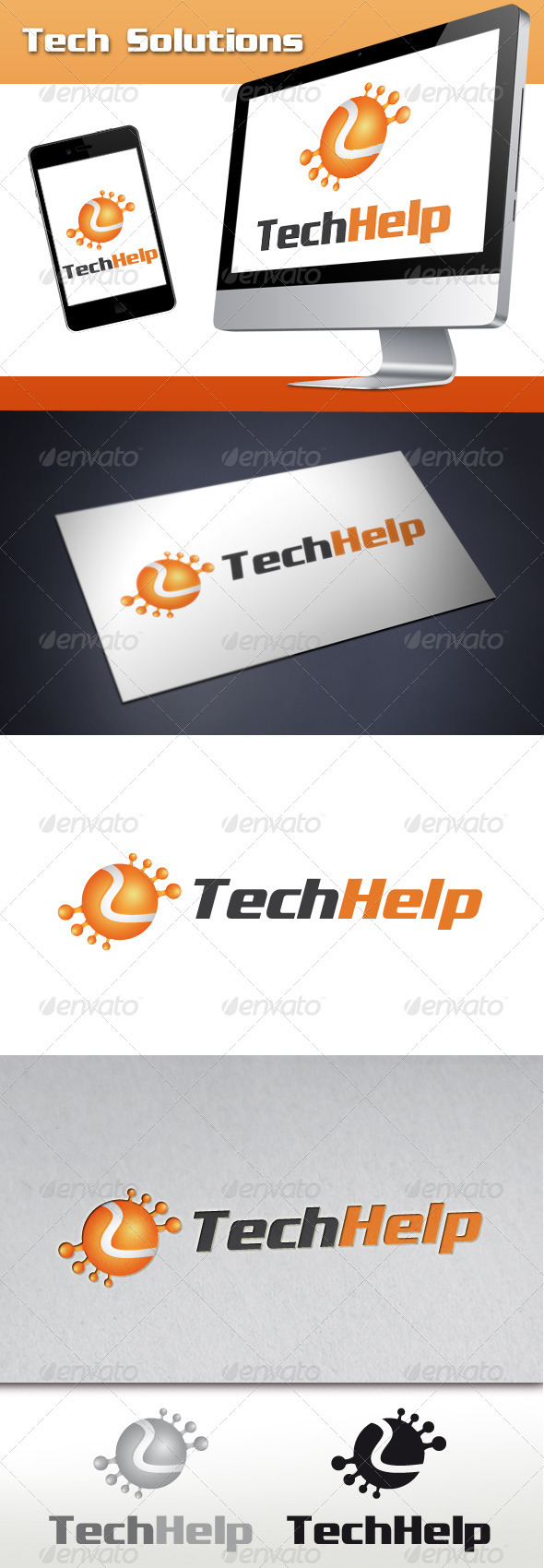 Tech Solutions Logo - Abstract Logo Templates