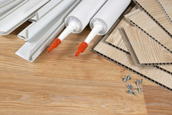 Set of items for PVC ceiling indoor works