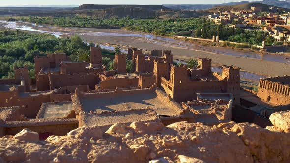 Clay Houses of Ait Ben Haddou, Morocco Near Ouarzazate in the Atlas Mountains. Ait Ben Haddou Is a alt