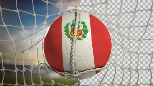 Soccer Ball Scoring Goal Day Frontal - Peru