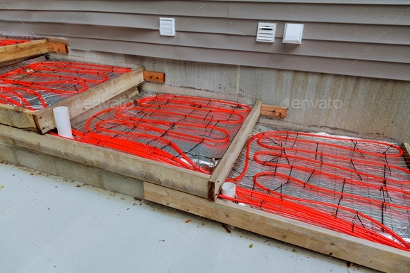 Outdoor Radiant Heating for Concrete pipes for heating the sidewalk