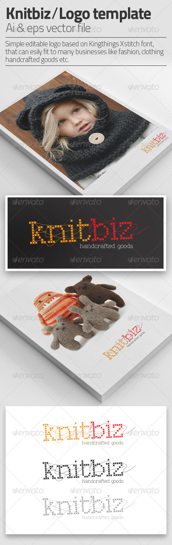 I Knit Love | Logo Template - Letters Logo Templates