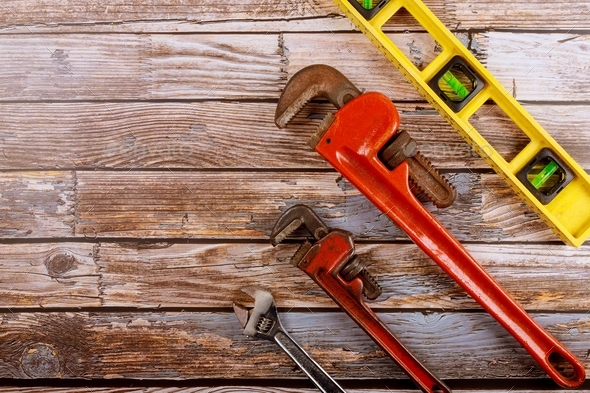 Adjustable Plumbing And Pipe Wrenches Stock Illustration