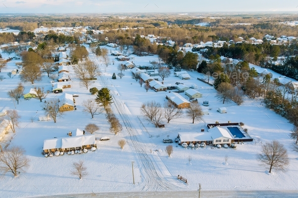 American Small Town At After Snowfall With An Amazing Aerial View Of   046cd6ed 2db0 49d6 B558 20a65f4d43a9 