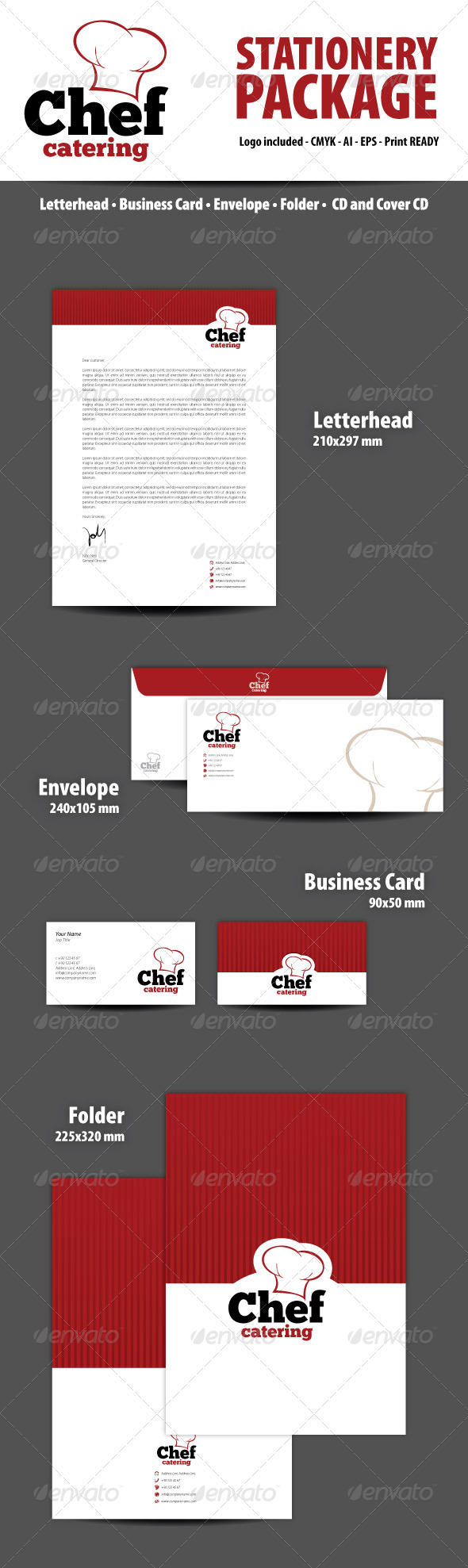 Chef Catering Stationery Package - Stationery Print Templates