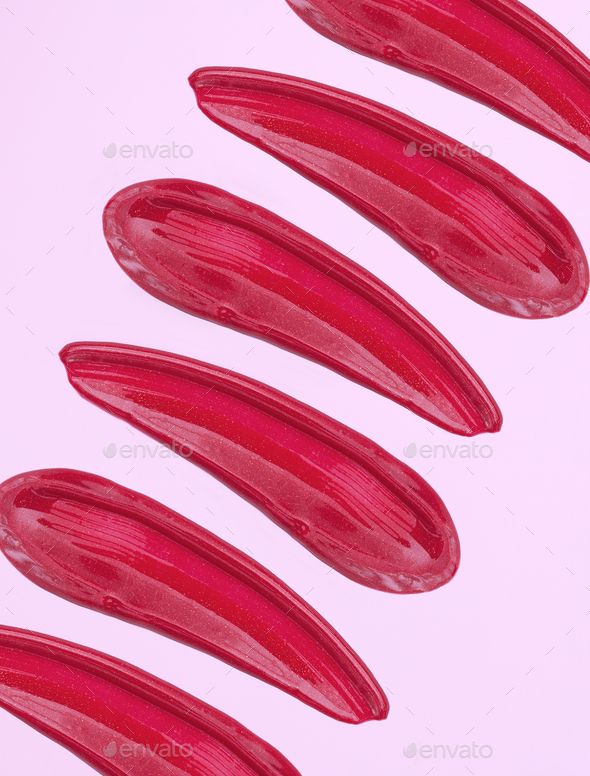 pink lipstick smear
