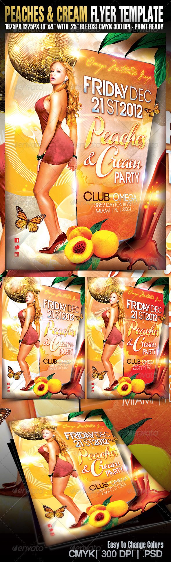 Peaches & Cream - Events Flyers