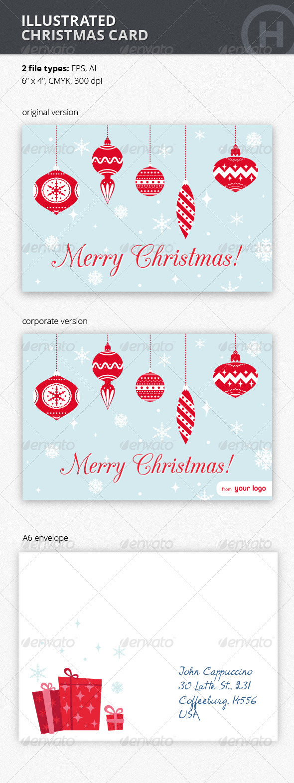 Illustrated Christmas Card - Holiday Greeting Cards