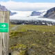 Hiking signpost direction to Skaftafellsstora glacier within Vatnajokull National Park Iceland. - PhotoDune Item for Sale
