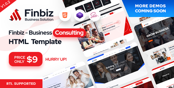 Finbiz - Consulting Business HTML Template