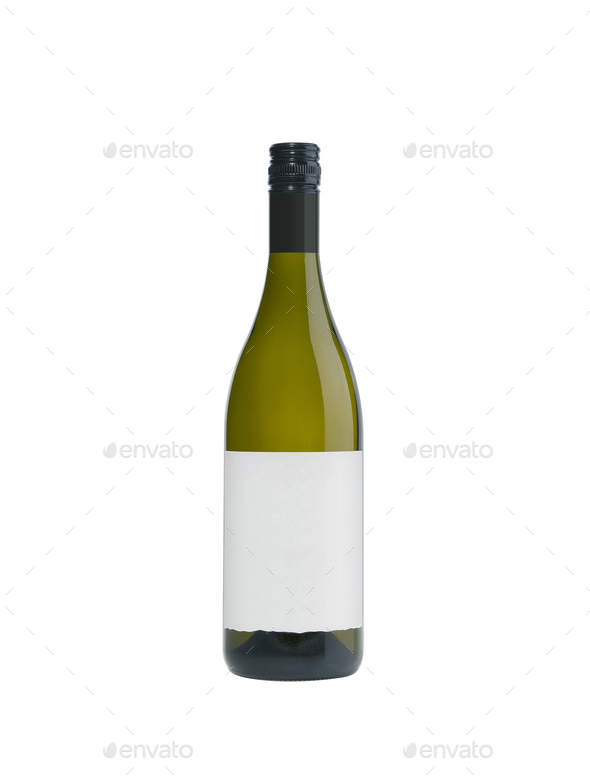 Green glass wine bottle Stock Photo by ozaiachin PhotoDune