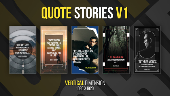 Vertical Quote Stories V1 | Premiere Pro