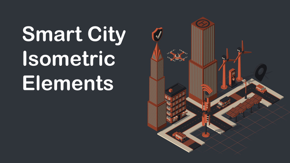 Smart City Isometric Elements