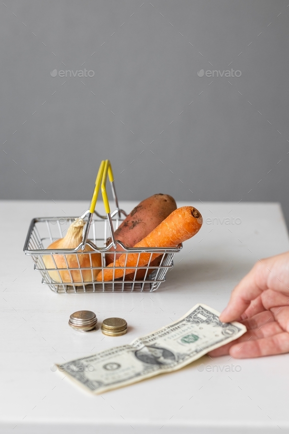 the cost of fruits and vegetables in the supermarket. price increases