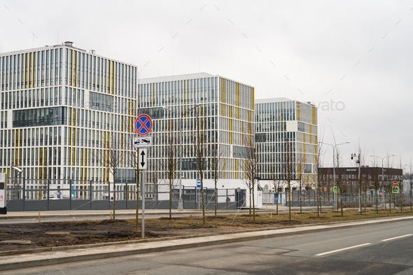 A modern hospital complex in Kommunarka accepts patients with suspected coronavirus