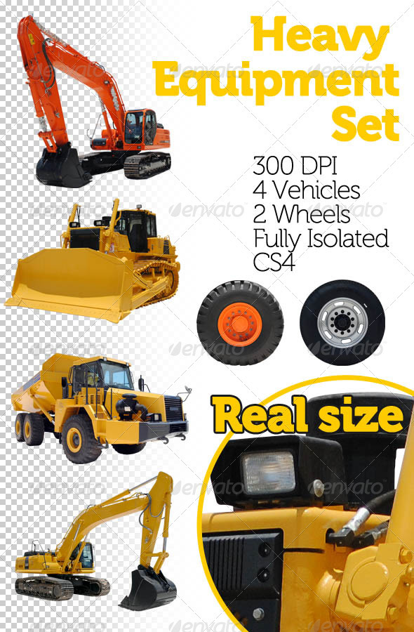 Heavy Equipment Set - Industrial & Science Isolated Objects