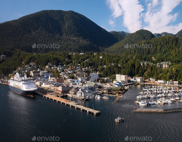 Port of Ketchikan in Alaska - Aerial View