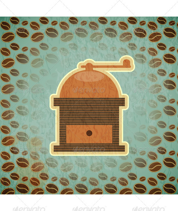 Vintage Coffee Mill - Food Objects