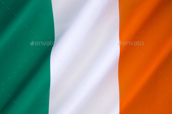 Flag of the Republic of Ireland - Stock Photo - Images