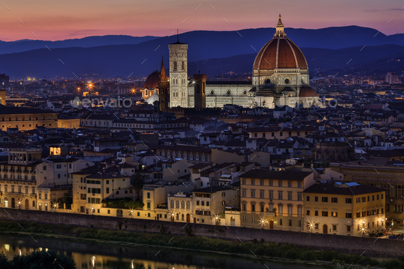 The Duomo (Cattedrale di Santa Maria del Fiore) in Florence in Tuscany, Italy