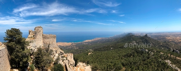 Kantara Castle - Northern Cyprus Stock Photo by SteveAllenPhoto999