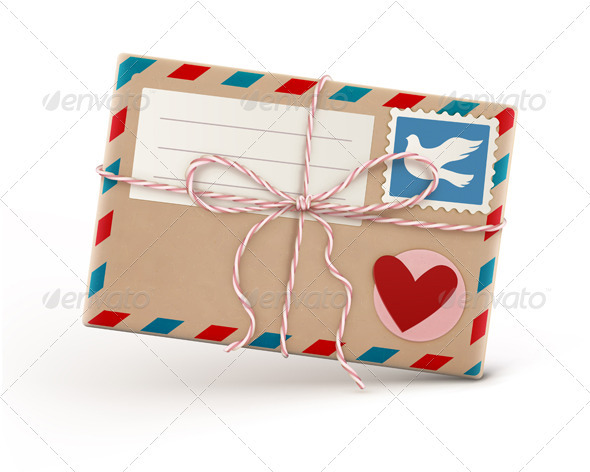 Retro Airmail Envelope - Decorative Vectors