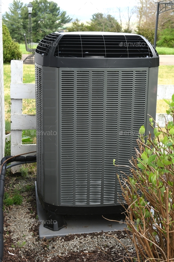 High efficiency quiet outdoor HVAC heating and cooling unit. generic