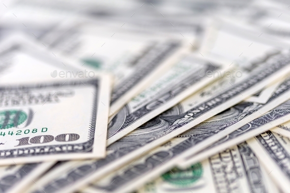 US dollars, paper money, closeup - Stock Photo - Images