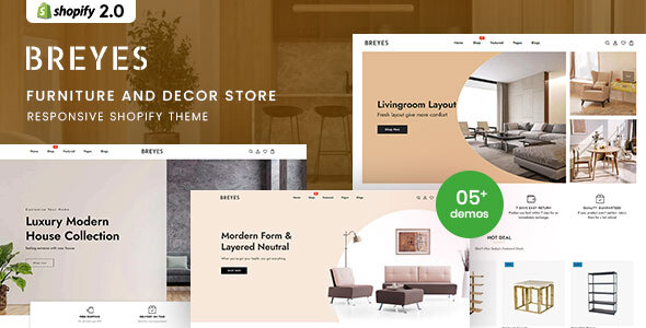 Breyes - Furniture Store Responsive Shopify 2.0 Theme