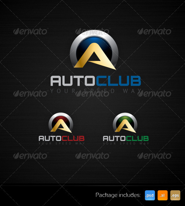 Auto Club Speed Way Creative Logo Template - Letters Logo Templates